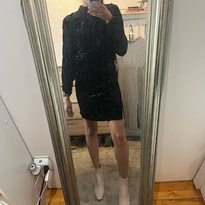 Zara velvet open back dress